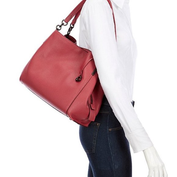 Coach  Dalton 31 Shoulder Dusty Pink Org Pk - Picture 4 of 4